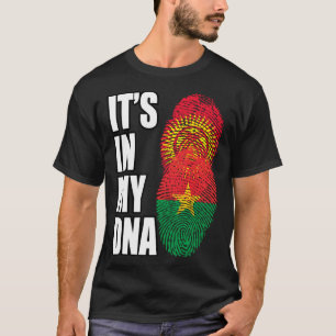 T-shirt Drapeau du patrimoine ADN mixte burkinabé et kirgh