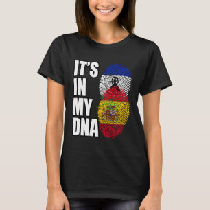 T-shirt Drapeau du patrimoine ADN mixte espagnol et basoth