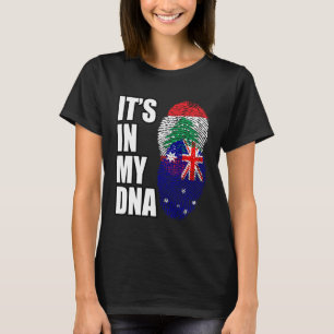 T-shirt Drapeau du patrimoine ADN mixte libanais et austra