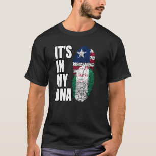 T-shirt Drapeau du patrimoine ADN mixte libérien et nigéri