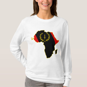 T-shirt Drapeau du patrimoine africain américain Héri noir