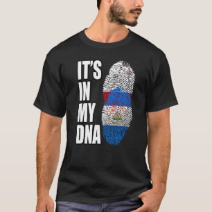 T-shirt Drapeau Du Patrimoine De L'Adn Au Nicaragua Et En 