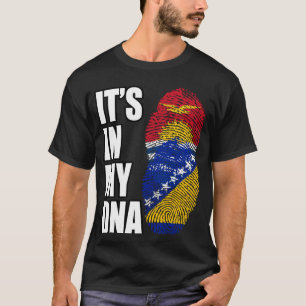 T-shirt Drapeau Du Patrimoine De L'ADN De Bosniaque Et Kir