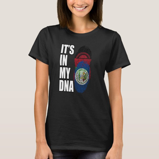 T-shirt Drapeau Du Patrimoine De L'ADN De La Biélorussie E (Devant)