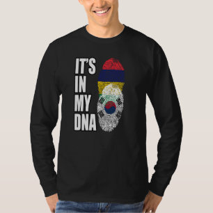 T-shirt Drapeau Du Patrimoine De L'ADN De La Corée Du Sud 