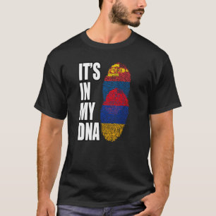 T-shirt Drapeau Du Patrimoine De L'ADN Mélangé Arménien Et