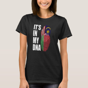 T-shirt Drapeau Du Patrimoine De L'ADN Mélangé Biélorusse