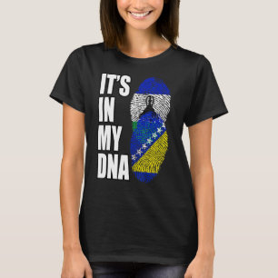 T-shirt Drapeau Du Patrimoine De L'Adn Mélange Bosniaque E