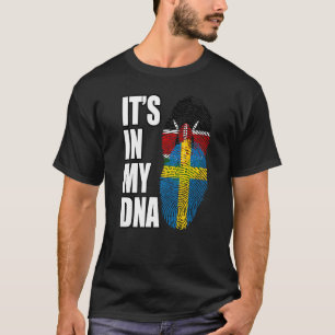 T-shirt Drapeau Du Patrimoine De L'ADN Mélangé Kenyan Et S