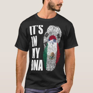 T-shirt Drapeau du patrimoine génétique mixte mexicain et 