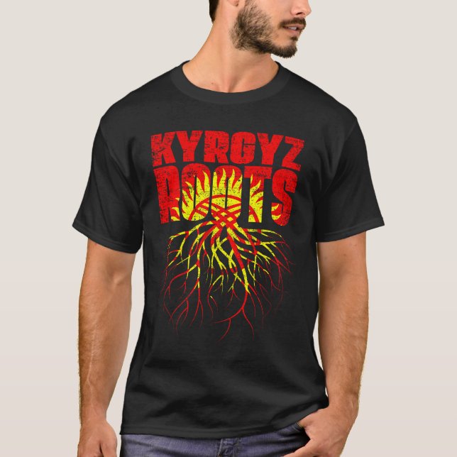 T-shirt Drapeau du patrimoine kirghize (Devant)