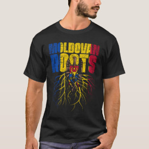 T-shirt Drapeau du patrimoine moldave Roots Moldavie