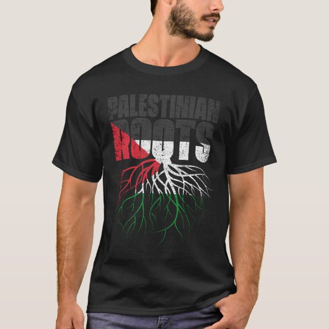 T-shirt Drapeau du patrimoine palestinien (Devant)