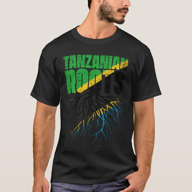 T-shirt Drapeau du patrimoine tanzanien des racines tanzan (Devant)