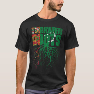 T-shirt Drapeau du patrimoine turkmène Racines