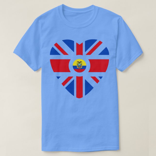 T-shirt Drapeau du Patriote Multinational Équatorien brita (Design devant)