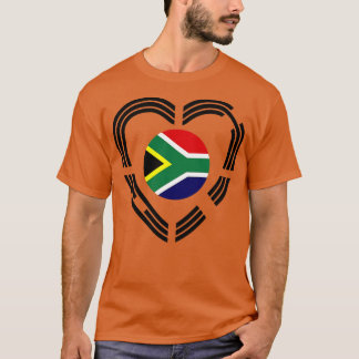 T-shirt Drapeau du Patriote Multinational Sud-Africain Cor