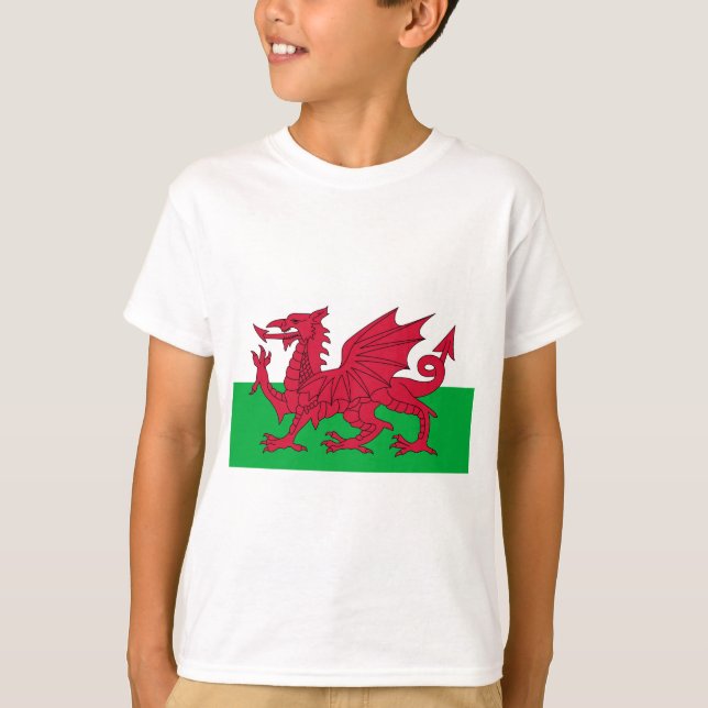T-shirt drapeau du pays de galles (Devant)