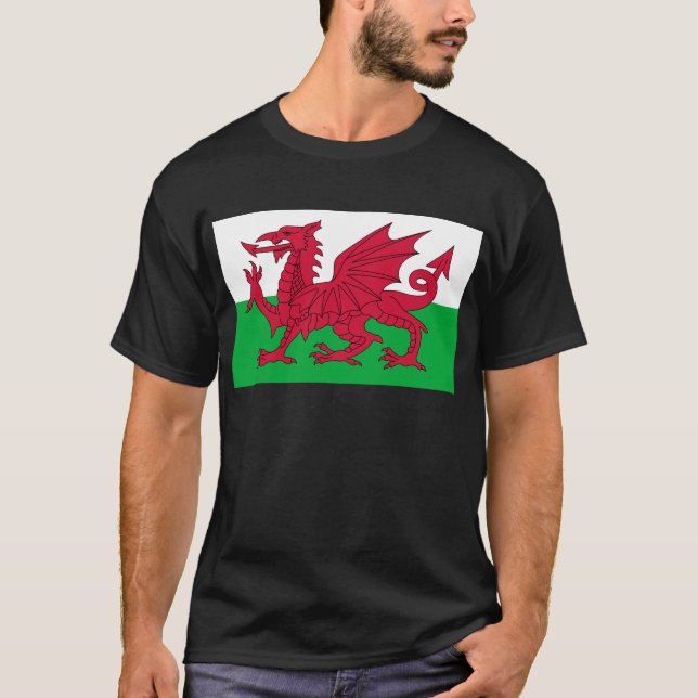 T-shirt drapeau du pays de galles (Devant)