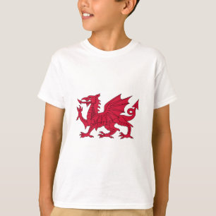 T-shirt Drapeau du Pays de Galles - le dragon rouge -