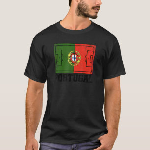 T-shirt Drapeau du pays du terrain de football du Portugal