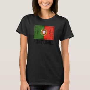 T-shirt Drapeau du pays du terrain de football du Portugal