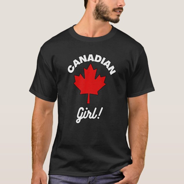 T-shirt Drapeau du pays Feuille d'érable canadienne Canada (Devant)