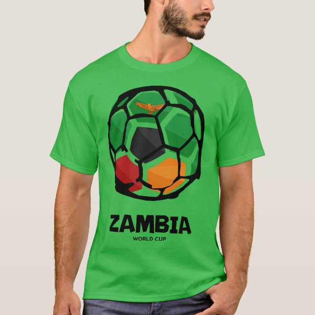 T-shirt Drapeau du pays Zambie (Devant)