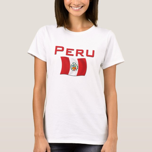 T-shirt Drapeau du Pérou (Devant)