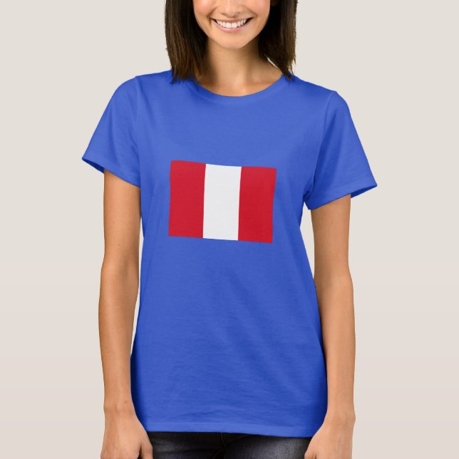T-shirt Drapeau du Pérou (Devant)