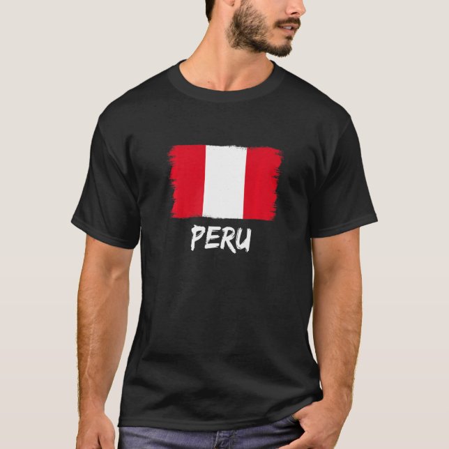 T-shirt Drapeau du Pérou (Devant)