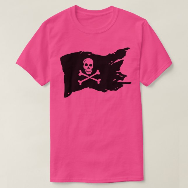 T-shirt Drapeau du pirate crâne jollys rogers croisés (Design devant)