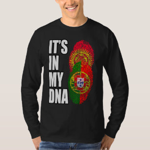 T-shirt Drapeau Du Portugais Et Du Kirghizistan Mélangeant