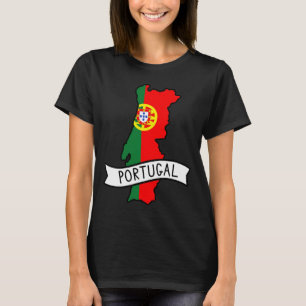 T-shirt Drapeau du Portugal Carte Patriotique Fierté Portu
