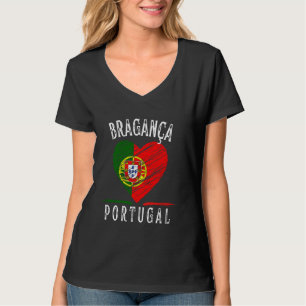 T-shirt Drapeau du Portugal Cœur Ville de Bragança