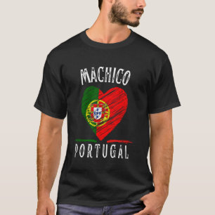 T-shirt Drapeau du Portugal Cœur Ville de Machico