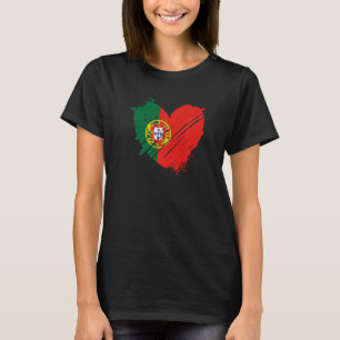 T-shirt Drapeau du Portugal Je l'aime C'est dans mon ADN