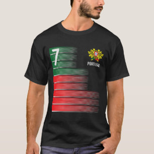 T-shirt Drapeau du Portugal Numéro 7 Fan de football Homme