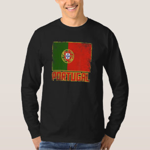 T-shirt Drapeau du Portugal Vintage Rétro Pays Fierté Port