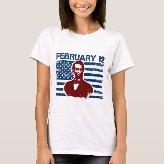 T-shirt Drapeau du président Abraham Lincoln USA (Devant)