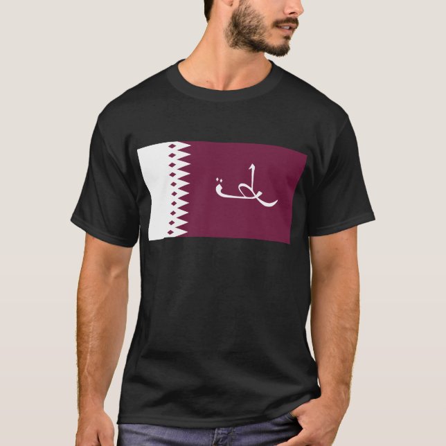 T-shirt Drapeau du Qatar (1936-1949) (Devant)