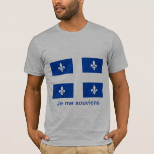 T-shirt drapeau du Québec - pas d'arrière - plan
