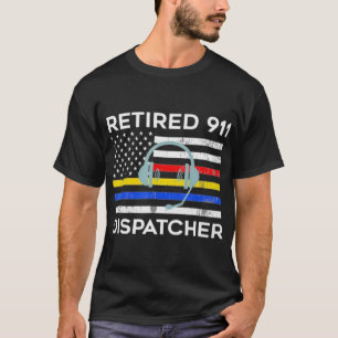 T-shirt Drapeau du répartiteur 911 à la retraite