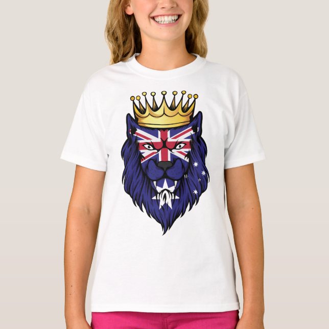 T-shirt Drapeau du roi Lion Australie (Devant)