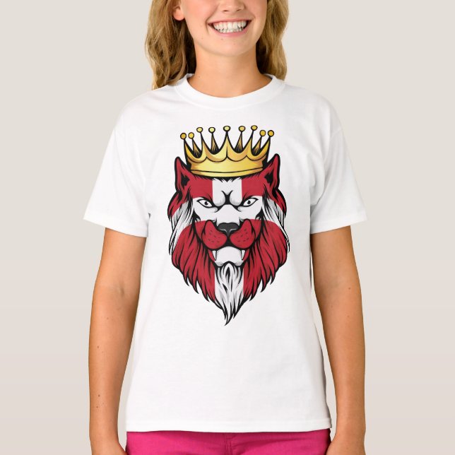 T-shirt Drapeau du roi Lion du Danemark (Devant)