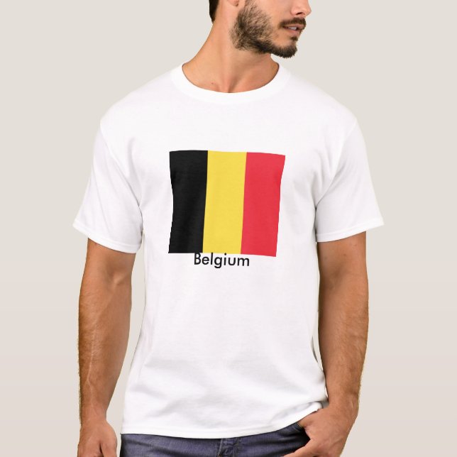 T-shirt Drapeau du royaume de Belgique (Devant)