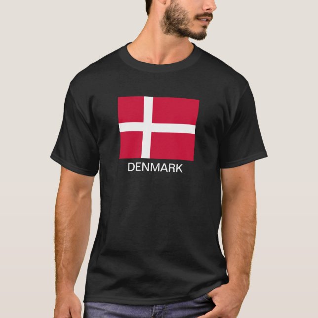 T-shirt Drapeau du royaume de Danemark (Devant)