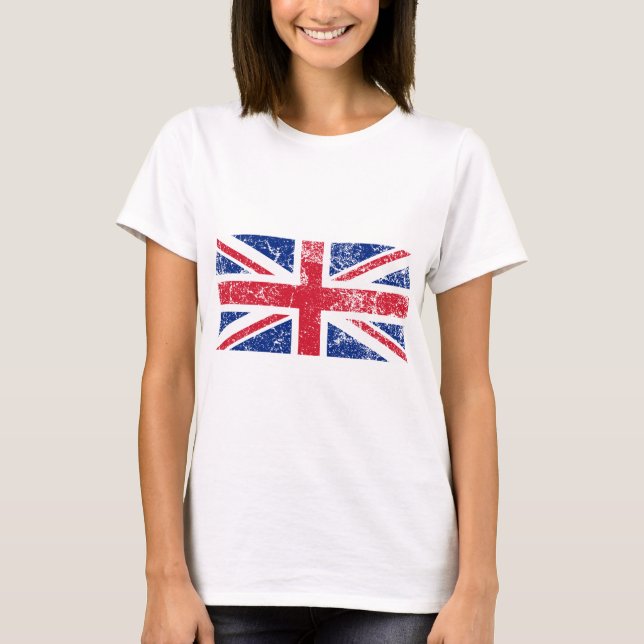 T-shirt Drapeau du Royaume-Uni en détresse (Devant)