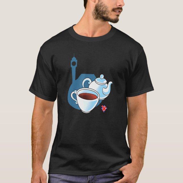 T-shirt Drapeau Du Royaume-Uni I Union Jack I Teapot A (Devant)