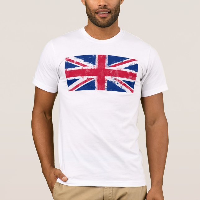 T-shirt Drapeau du Royaume-Uni ou de l'Union Jack (Devant)